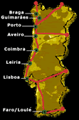 ユーロ開催地マップ