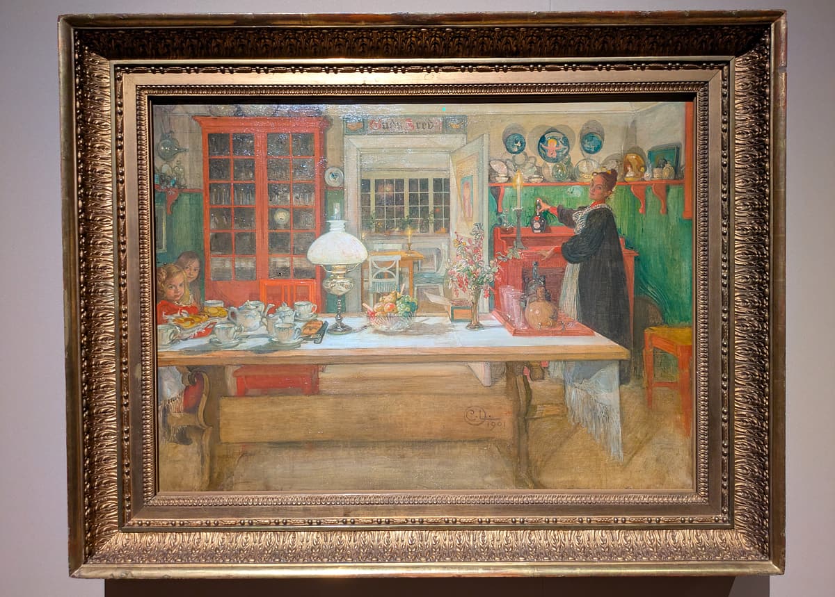 カール・ラーション「カードゲームの支度」